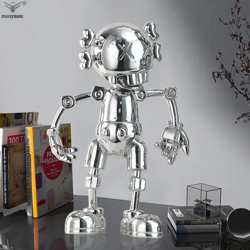 Premium Black Silver Plating Resin Figure Custom Made Designer Resin Figure Toy Electroplating Polyresin Figurine