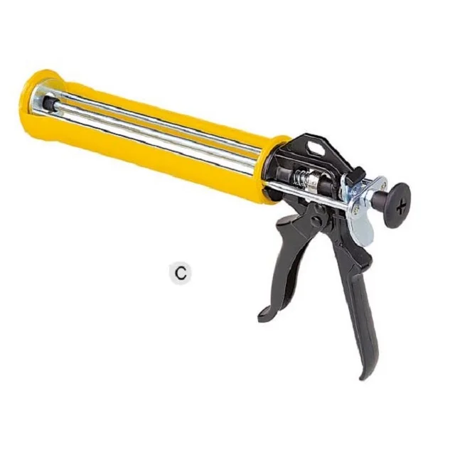 High quality  9inch   powder coated  manual three rods cordless sealant caulking gun