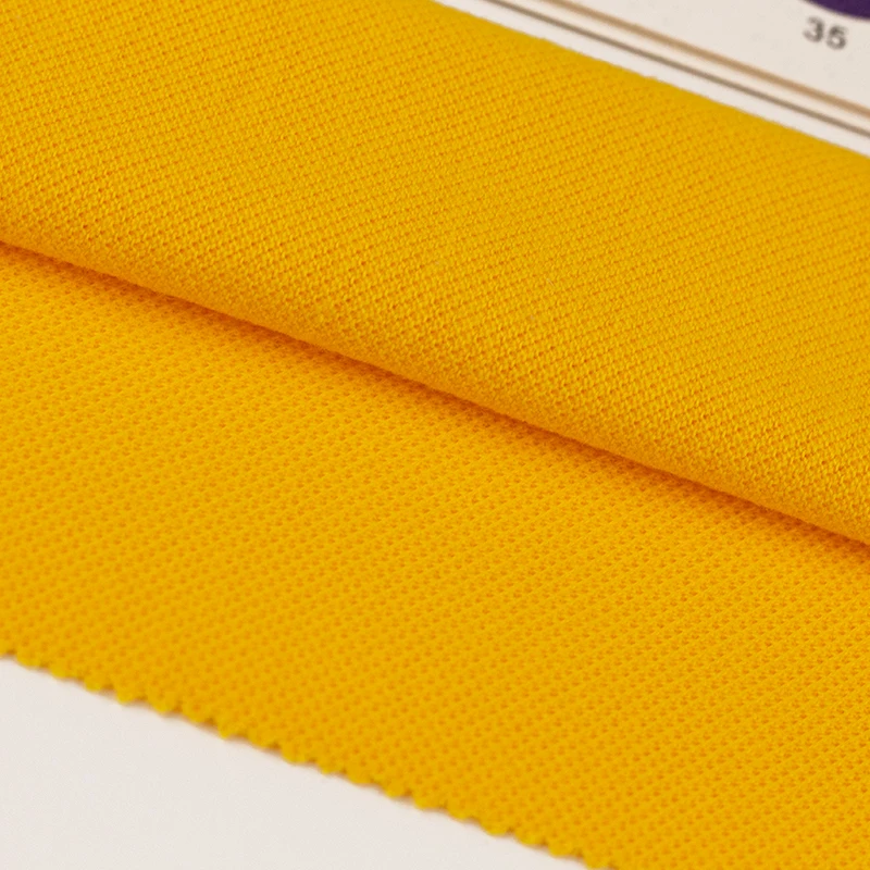 CVC single sided pearl ground fabric 210gsm 35.5%  Organic Cotton 64.5% Polyester Jersey Knit Fabric For Polo Shirts