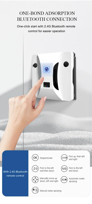 Electric Window Cleaner Robot Remote Control for Indoor and Outdoor Household Use US Plug automatic glass cleaning robot