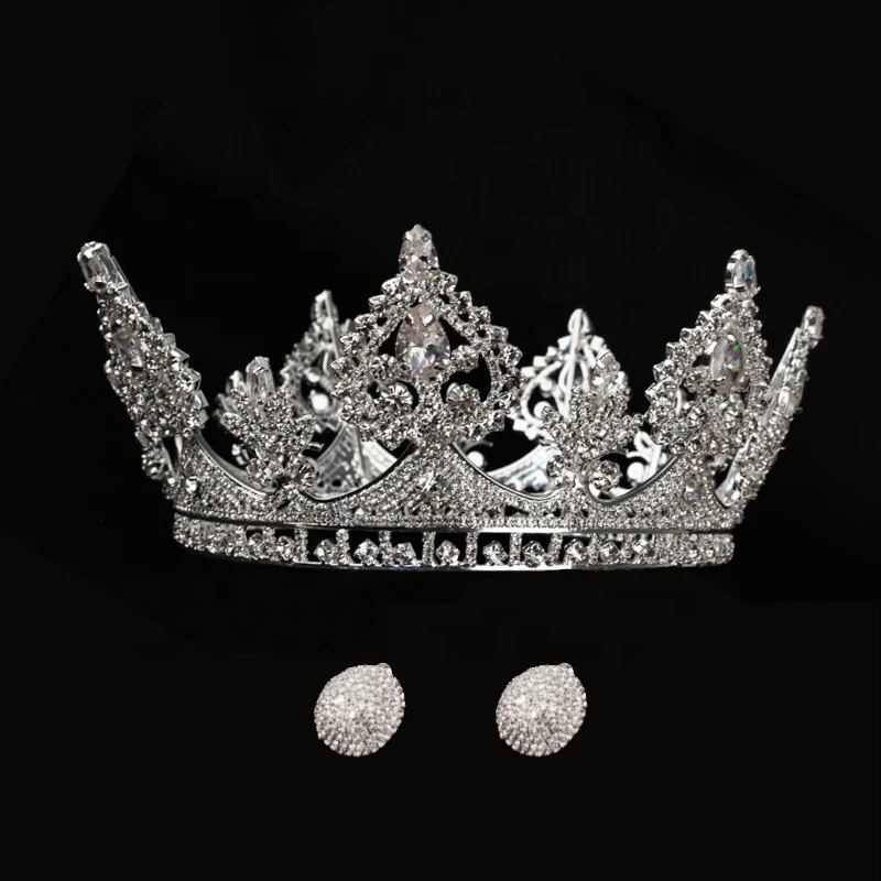 4 дюйма высота Пользовательские изумруд бриллиант праздник диадемы Леди Театрализованное Корона Диадемы