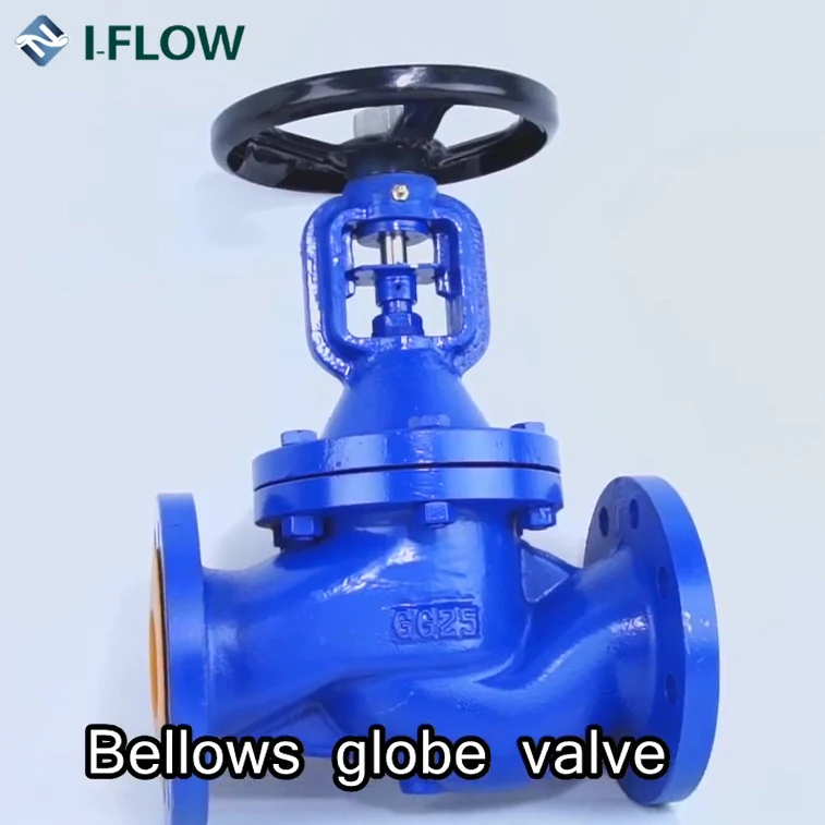 DIN PN25 Carbon Steel Bellow Seal Globe Valve