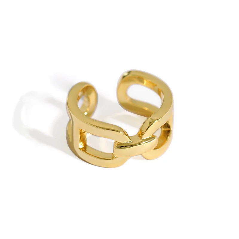 Creations Solid 925 Sterling Silver Polished Modern rings Open Ring Adjustable Women Statement Rings Party