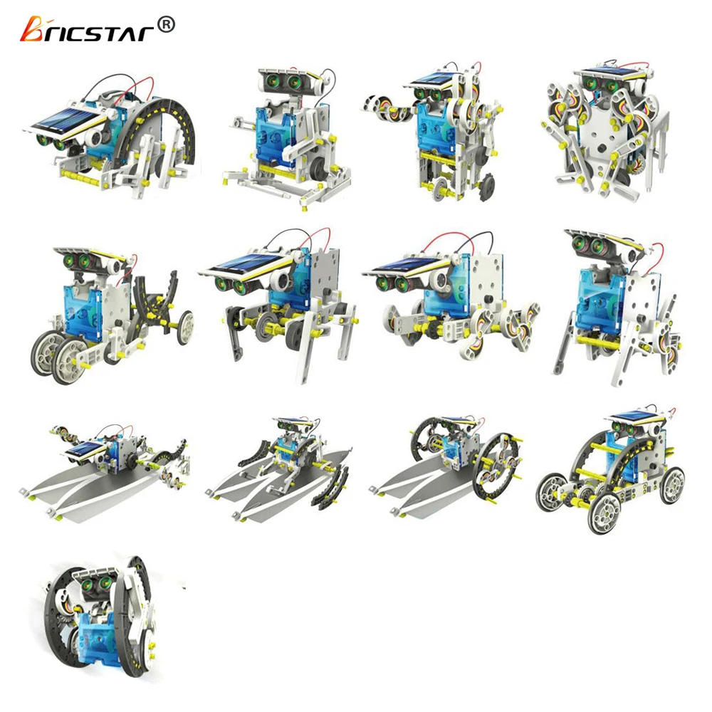  Bricstar оптовая продажа платьев с 13 в 1 для самостоятельной сборки diy Набор игрушек изготовленный на заказ Солнечная приведенная действие игрушки