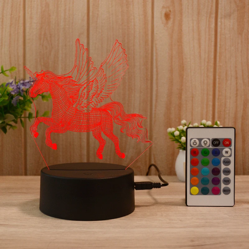 
Multi-colored Light customize led lamp base for 3d illusion acrylic 3d lamp illusion 