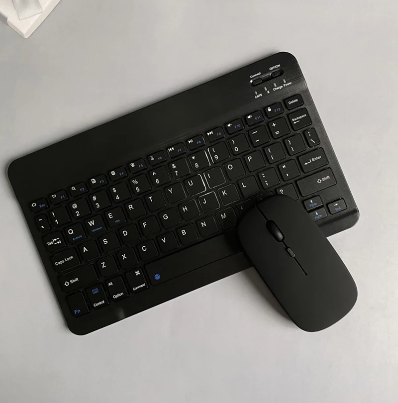 Перезаряжаемая Bluetooth клавиатура и мышь Combo для Android Windows Tablet сотовый телефон iPhone iPad Pro Air Mini OS/iOS