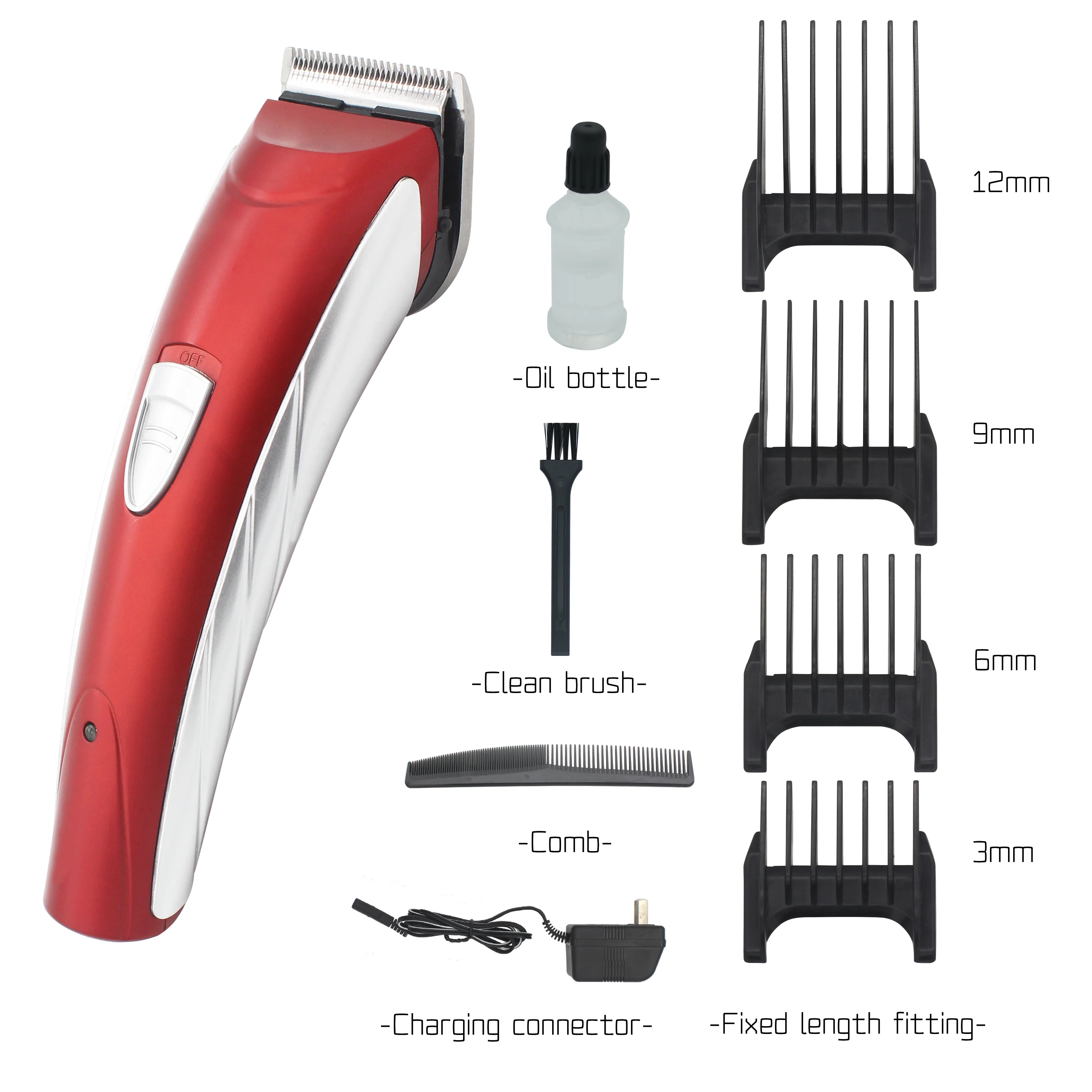
Professional Hair Cutting Kit Beard Trimmer Barbers Men Cordless Clipper Set 