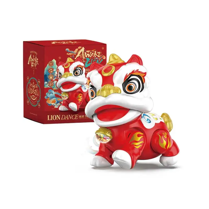 Walking Dancing Lion Shark Head Open Mouth Crawling Toys With Light and Music Learning Baby