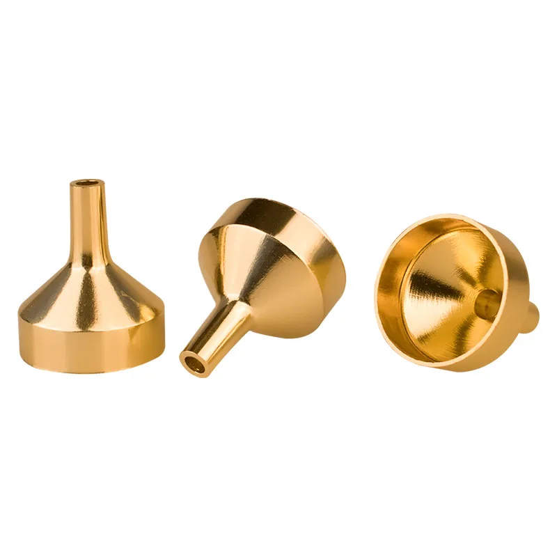 
High Quality Small Metal Aluminum Gold Silver Empty Oil Essential Perfume Refill Tool Perfume Funnel For Spray Atomizer 