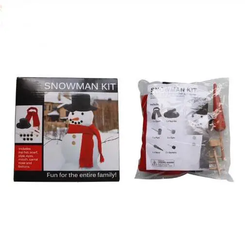 Christmas Winter DIY Snowman Kit with Mini Top Hats Buttons Carrot Noses Snowman Hands for Christmas Crafting  13pcs