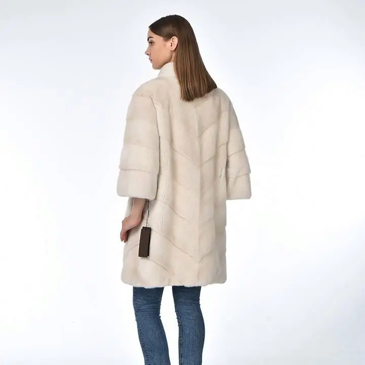 Hot selling Elegant Premium Thick Pure Natural Animal mink blue real plus size mink womens fur coats 2020