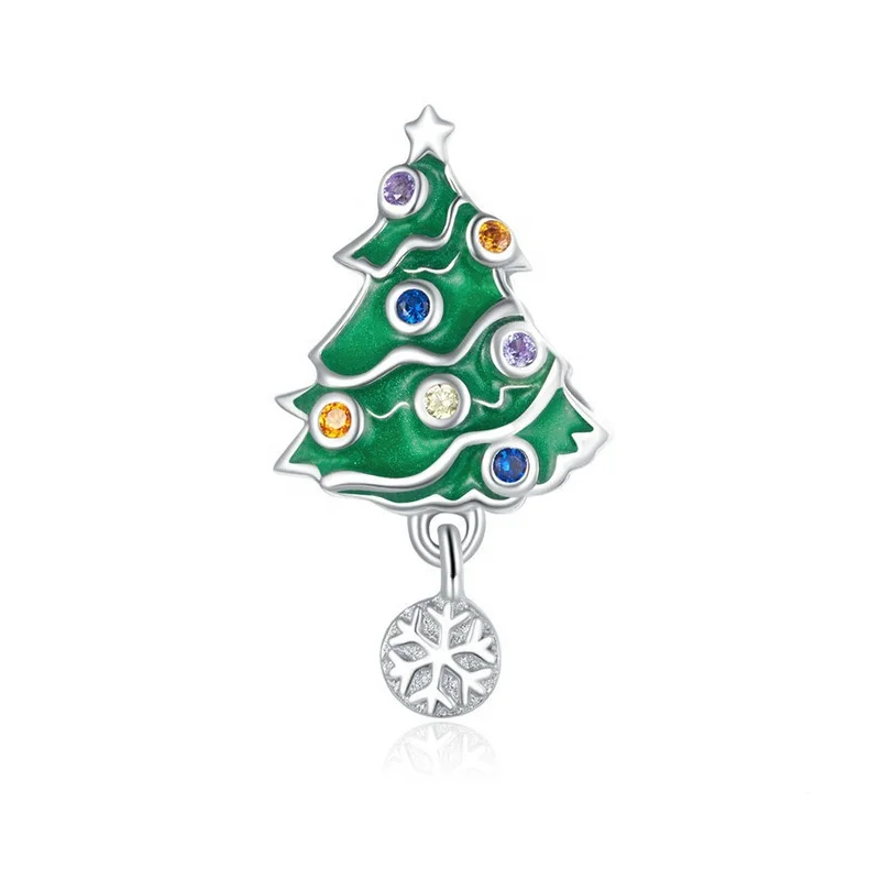 Factory Customization Christmas Gift ale 925 Sterling Silver Santa Claus compatible with charm silver for lady Bracelet beads