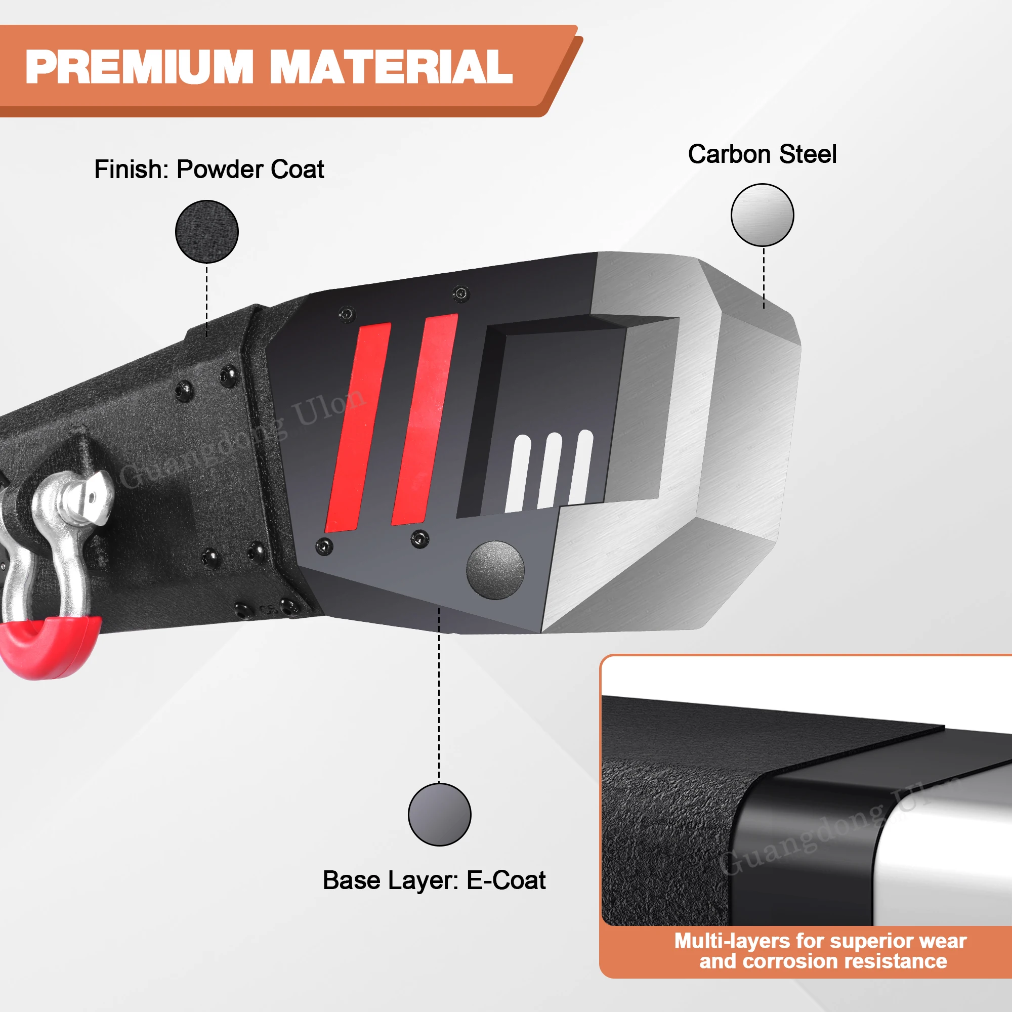 High Quality OEM Off-Road Rear Bumper Fit 1999-2004 Land Rover Discovery 2 Rock Crawler Bumper Equipped car accessories