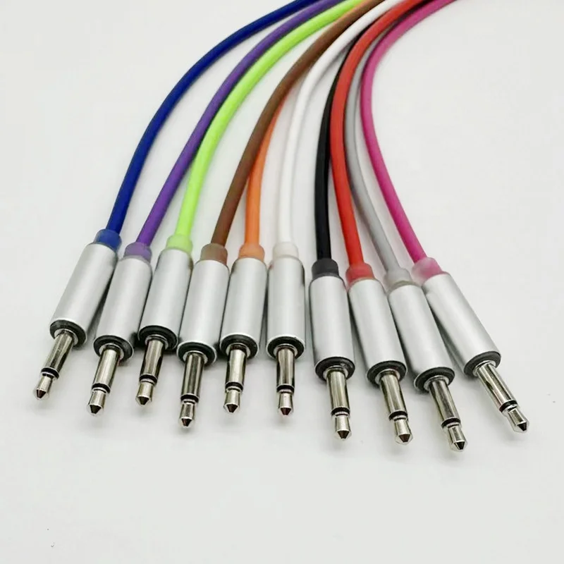 Custom any length With LED light 3.5mm aux audio jack cable auxiliary cable 3.5mm audio cables