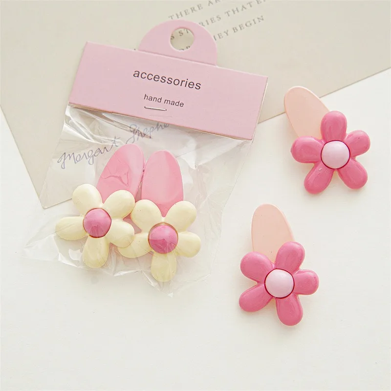 Hot small flower hairpin selling camouflage plastic hairpin