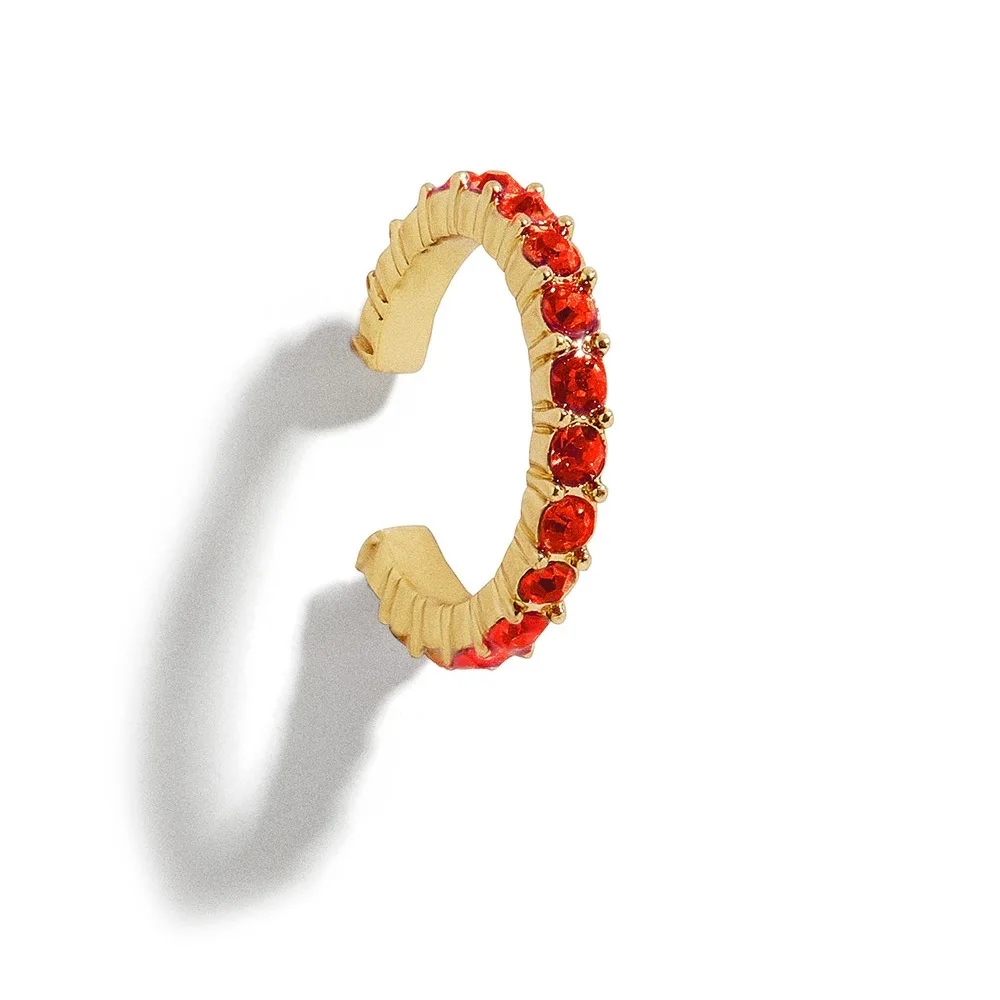 CLARMER Wholesale custom new fashion hot selling jewelry multi-color luxury 6 pcs set rhinestone cuff earrings for women