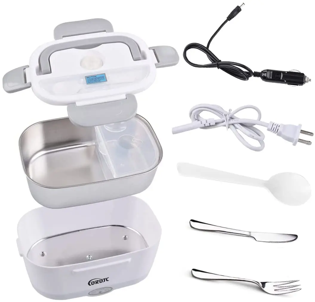 Portable Electric Heating Lunch Box Electric Self Heating Leakproof Bento Food Warmer Container