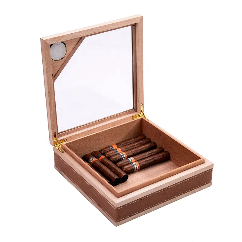 Wholesale travel portable solid cigar box cedar wood cigar cases humidor