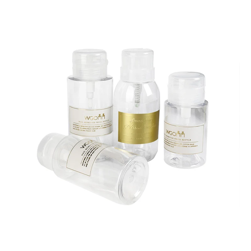 100/120/200/300ML Nail Bottle Empty Press Pump Dispenser Plastic Portable Liquid Polish Remover Cleaner Makeup Manicure Tools