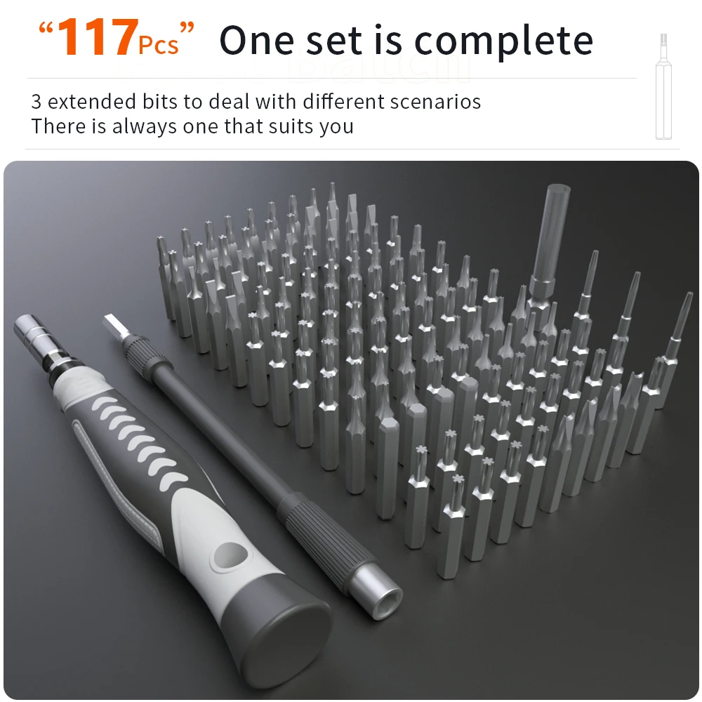 Multifunctional 130 in 1 Precision Slotted Screw Bit Kit Precision Screwdriver Set For Phone Electric Household Repair Tool Kit