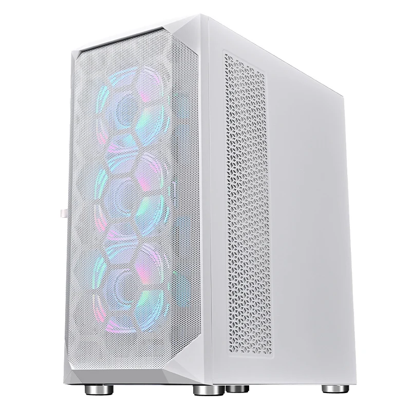 SNOWMAN Enchanting Design Gaming PC Computer Case Full Tower EATX ATX MATX Mini ATX White Tempered Glass Desktop Chassis Case