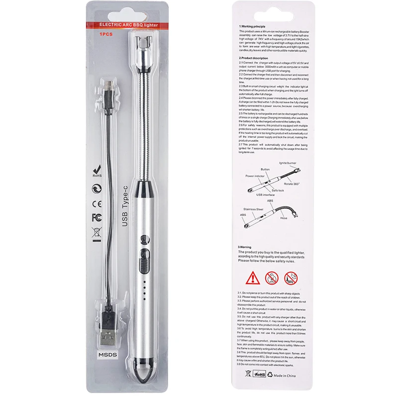 2024 Fren Company Wholesale Custom USB Flameless Electric Arc stove Lighter