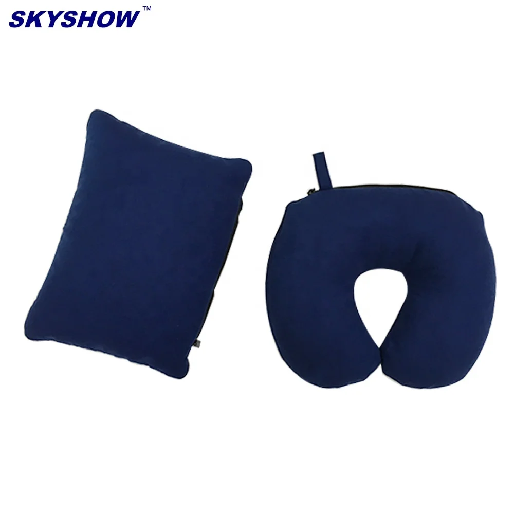 Microbeads U Shape Travel Neck Pillow,2 In 1 Travel Pillow