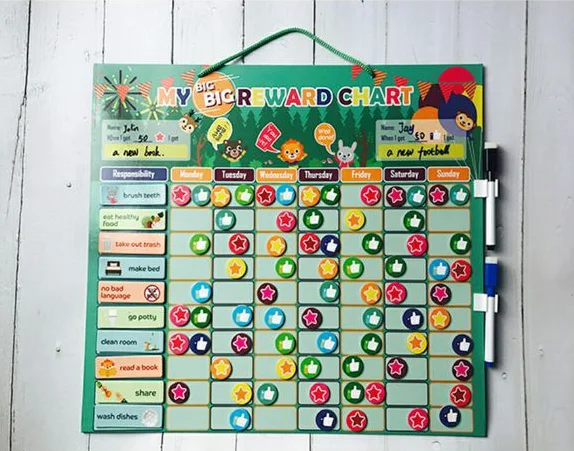 factory magnetic reward chart board kids tasks board dry erase star chore chart