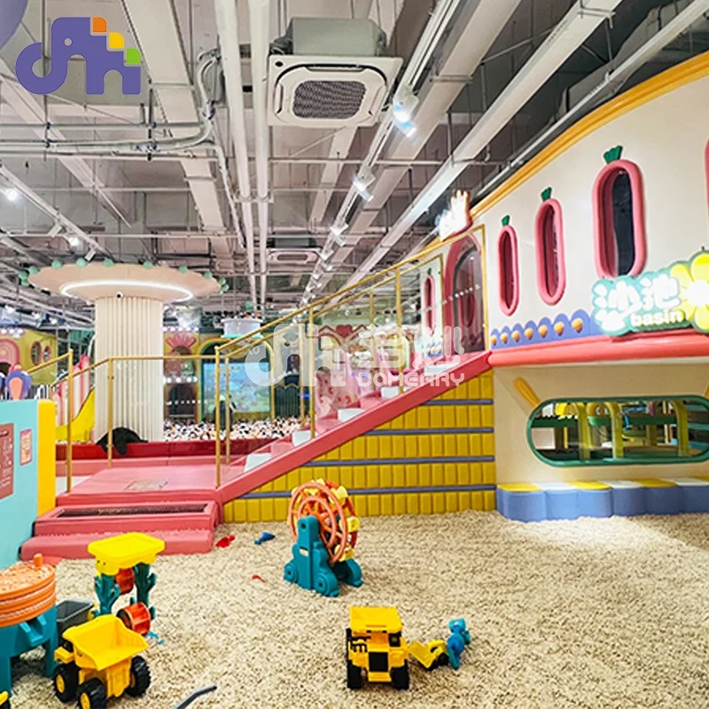 Domerry amusement equipment custom soft play sand pit indoor playground sandpit real wood grain