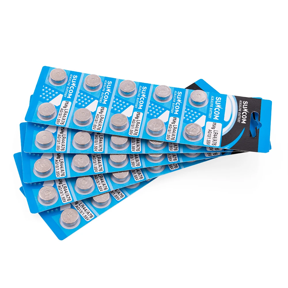 Direct Selling LR44 AG13 A76 Battery Alkaline 1.5 V Round Button Cell Batteries For Watches