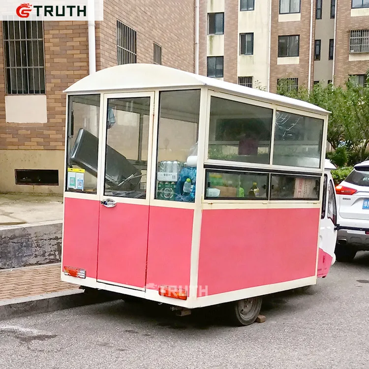 Classic Fiberglass Mini Small Street Churros BBQ Snack Fast Food Van Mobile Kitchen Food Cart Trailer