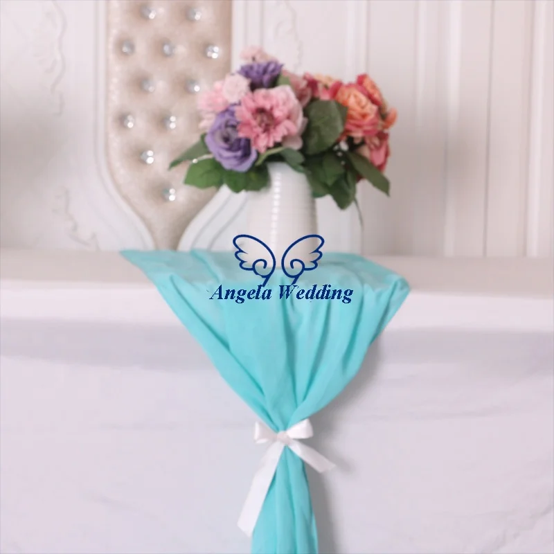 RU013X великолепный, много цветов в наличии, дешевая качественная Свадебная мягкая темно-зеленая лесная зеленая шифоновая скатерть