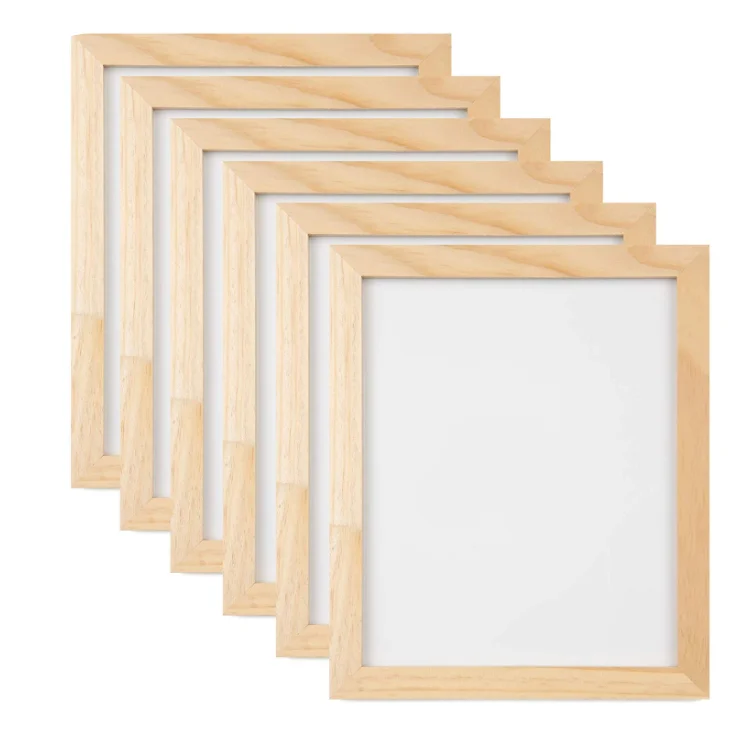 
Reliable display art home decor unfinished natural wood photo frame 