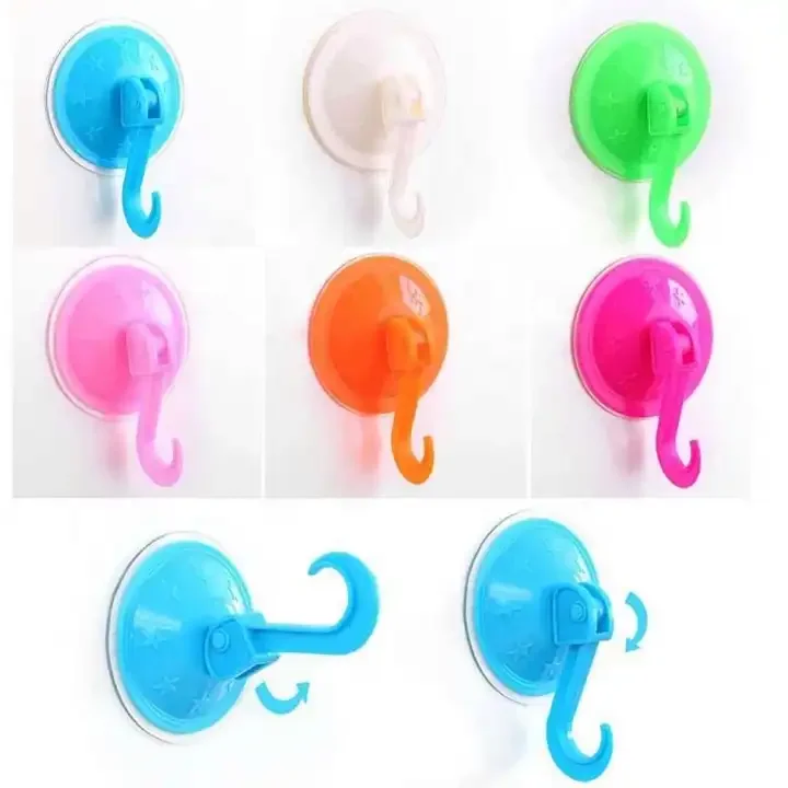 Strong Vacuum Suction Cup Wall Hook Plastic Bathroom Wall Hook Suction Hangers Kitchen Wall Hook
