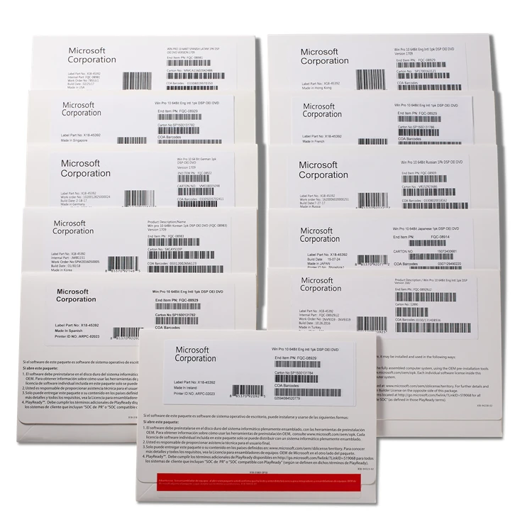 
100% Working Microsoft-windows10 Pro key Software DVD OEM Package 