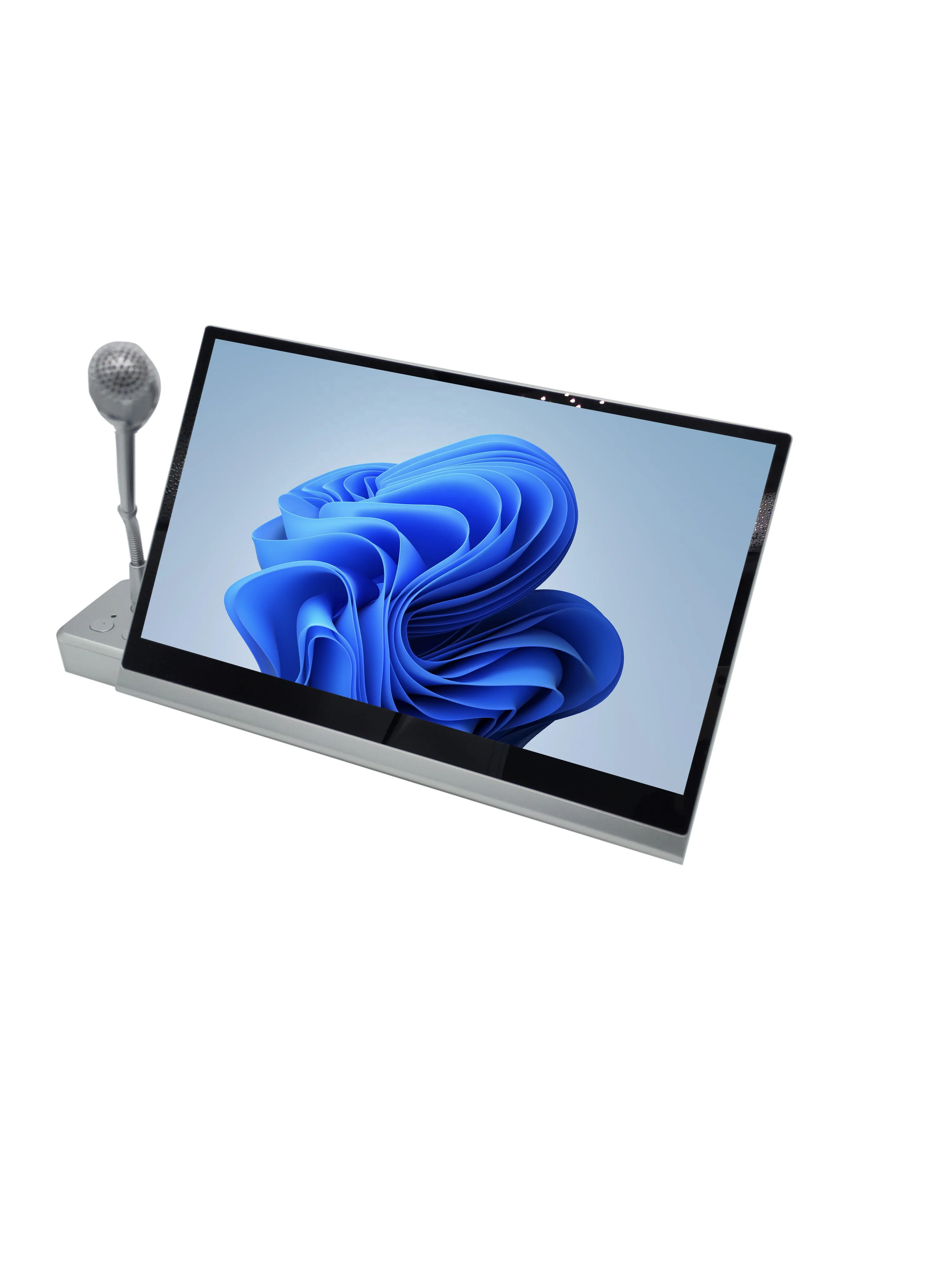 Factory Direct Sale Desk Computer Motorized System Mechanism Flip Up Lcd Monitor Lift With Microphone Office Equipment