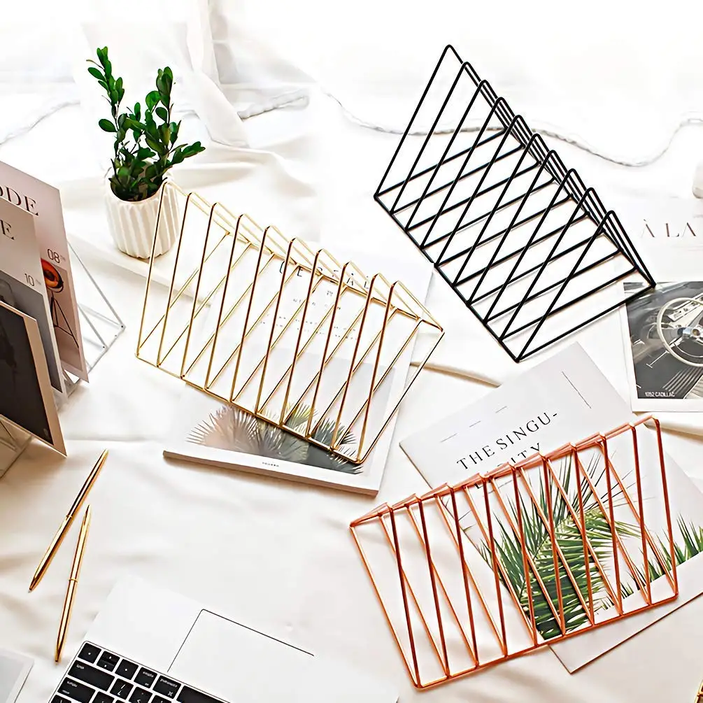 
Folder Stand Desktop File metal Magazine shelves 