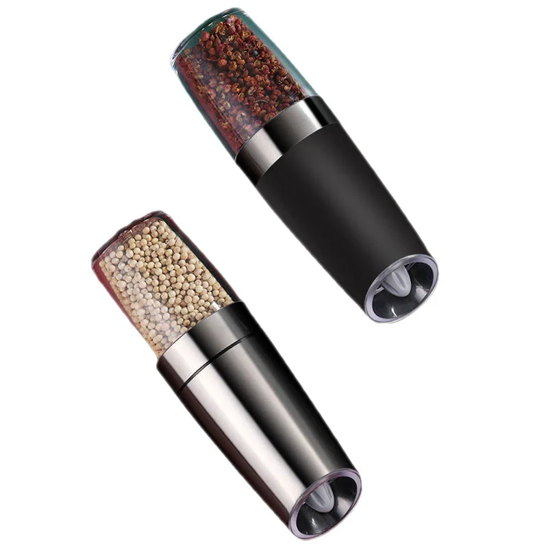 gravity electric pepper grinder,  adjustable salt and pepper grinder ,battery operated stainless steel spice grinder