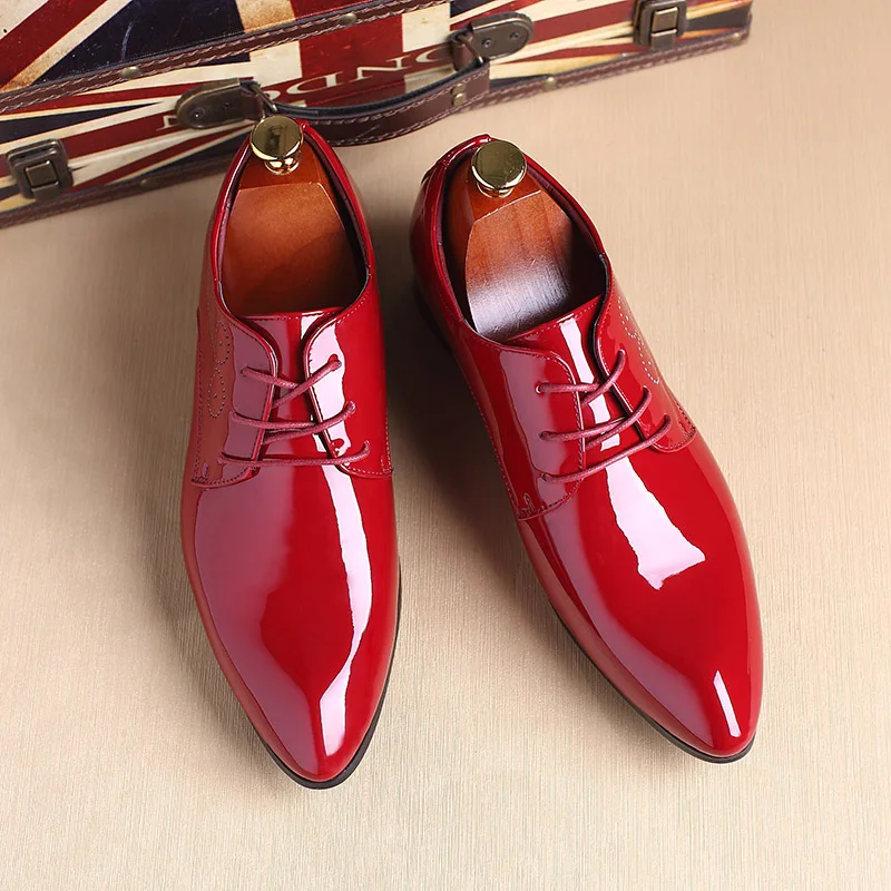 High Quality Fashion Brand Business Men Formal Shoes Oxford Leather Dress Pointed Wedding Shoes for Men us Size 13 14 15