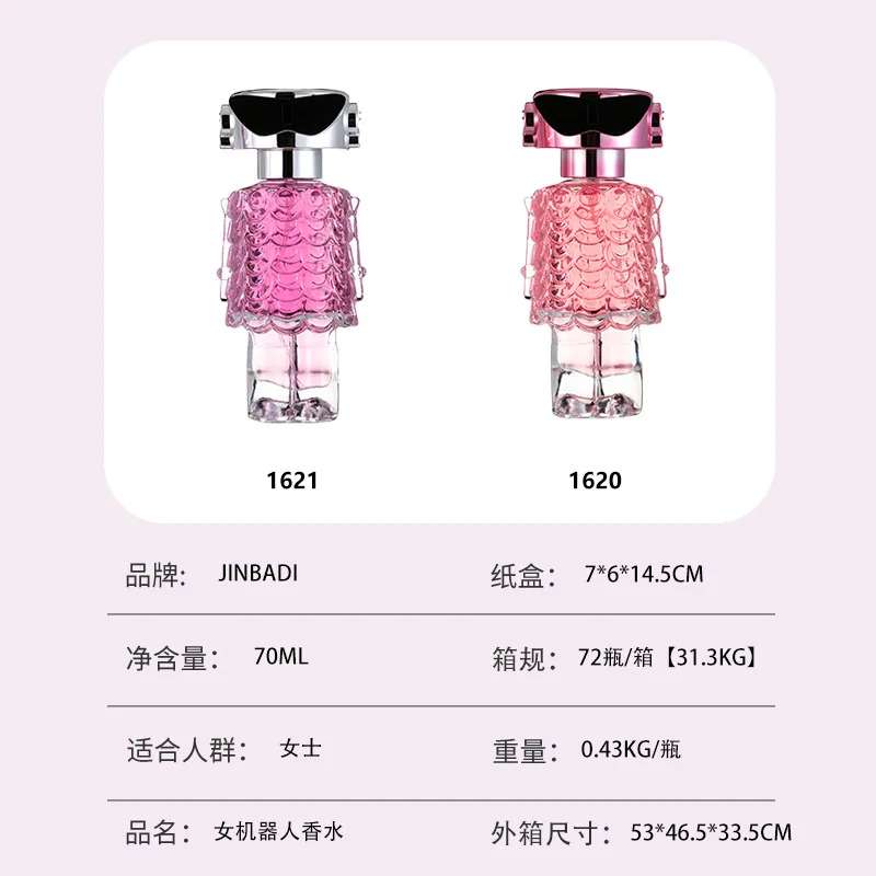 Wholesale 70Ml Rose Red Female Robot Women Perfume Lasting Fragrance Light Elegant Vietnam Ladies Perfumes
