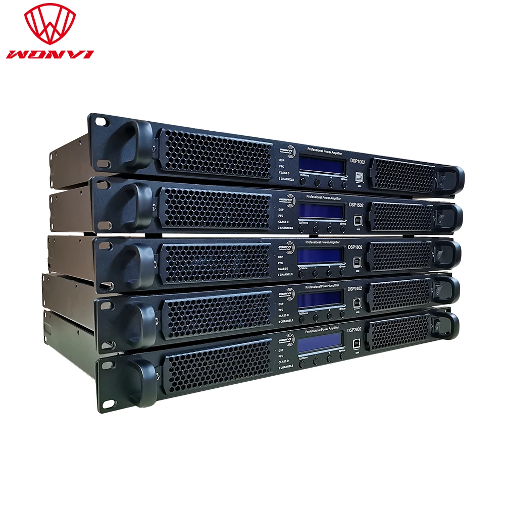 DSP2402 1U 2 Channel 2*2400W High Power PA Digital DSP Amplifier