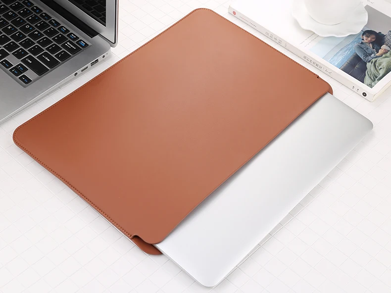 
Easy Carrying Premium PU Leather Laptop Sleeve Cover Cases for MacBook Pro/Air 13 inch (2018/2019 version) 