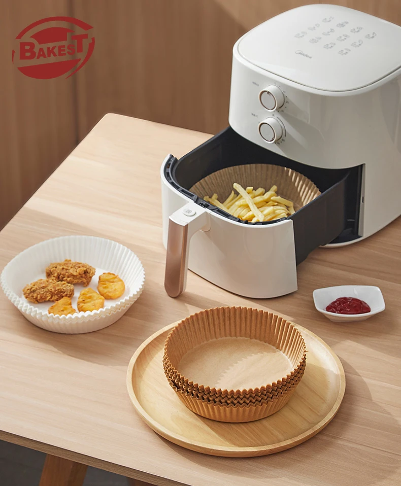 Одноразовые бумажные круглые устойчивые к высоким температурам антипригарные пергаменты прокладки для фритюрницы аксессуары