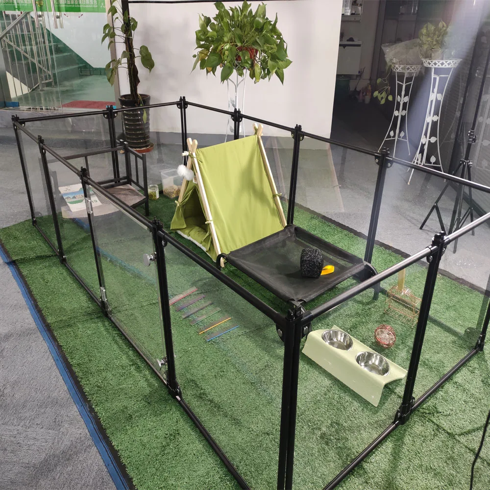 Manufacturer 8/10/12  Panels  Large Space Acrylic Dog playpen Transparent  Fence for Dogs