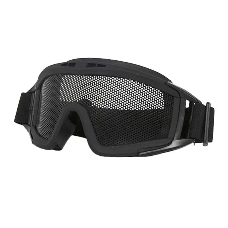 DILUPU Hunting Tactical Goggles Steel Wire Mesh Shock Resistance Glasses