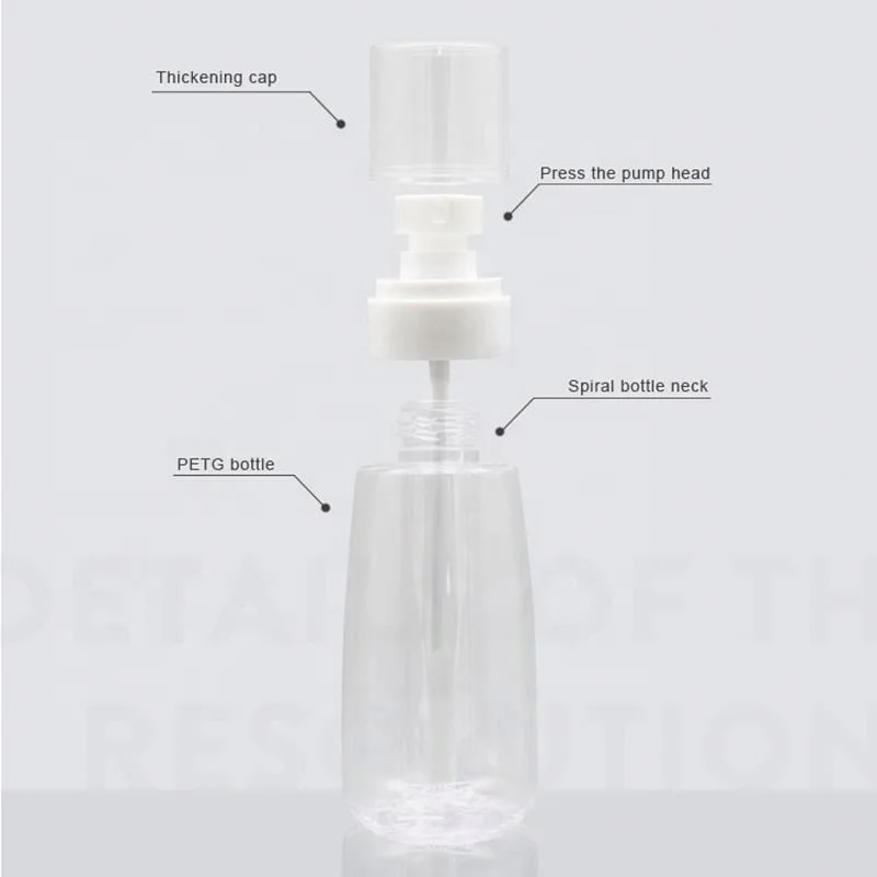 Manufacturer Spot 30ml 60ml 80ml 100ml UPG Cosmetic Plastic Pet Bottle Mist Perfume Sunscreen Spray Bottle