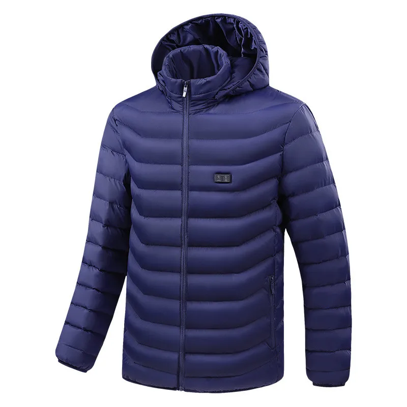 5v Usb Windproof Zipper Winter Pockets Winter Warm Hooded Techwear For Men Heated Jacket