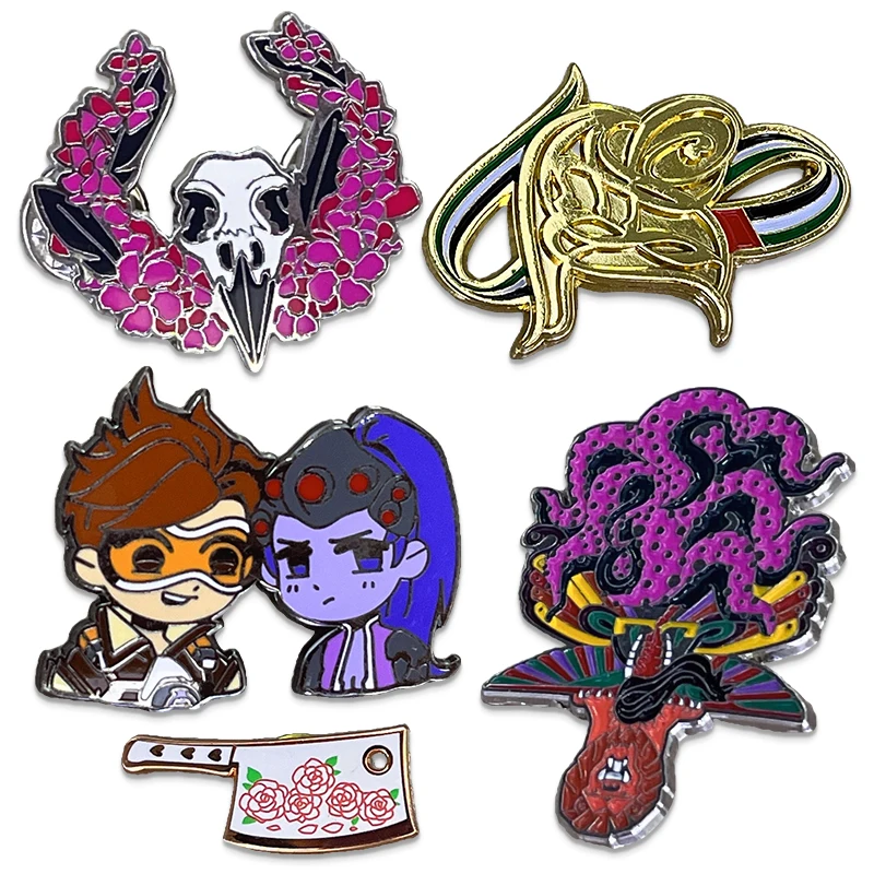 Custom Logo National Metal Magnet Cross Double Flags Brooch Badge Saudi Puerto Rico Ukraine American Palestine Country Flag Pin