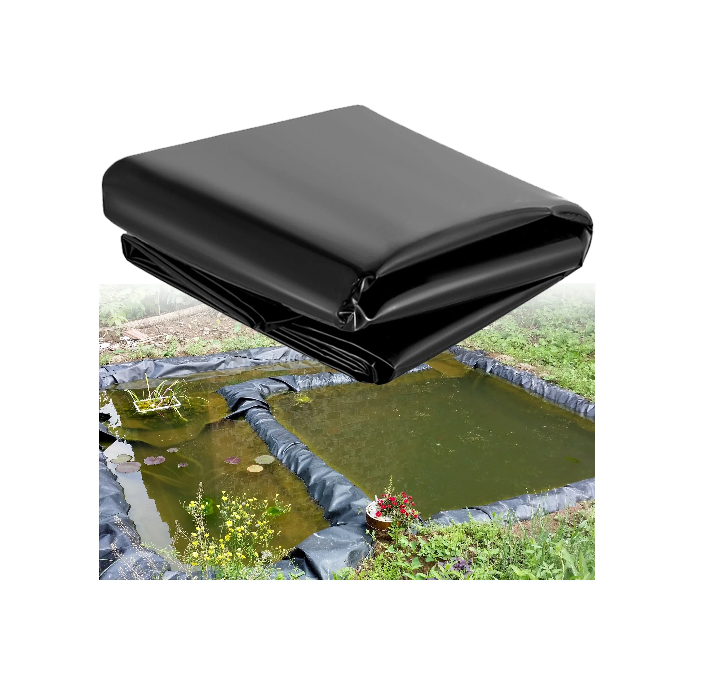 Flexible Garden Tarpaulins 1.5mm 12x30 Pond Liner Astm Standard Geomembrane Epdm