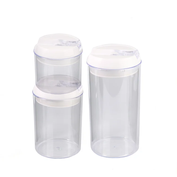
 Китай, оптовая продажа, Круглый экологически чистый прозрачный герметичный пластиковый пищевой контейнер 3 шт. в комплекте  
